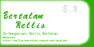 bertalan mellis business card